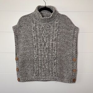 Nula Bug cotton blend turtleneck cable knit sleeveless sweater size US 8